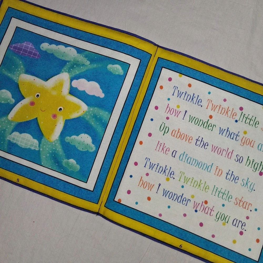 Rhyme Time Fabric Book‎ Nursery Rhymes Moon Sheep Humpty Dumpty Twinkle Star